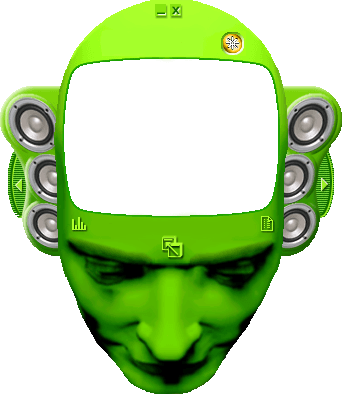 Green media player frame